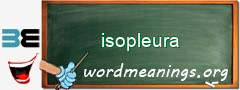 WordMeaning blackboard for isopleura